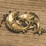 Collana in oro giallo e zaffiri